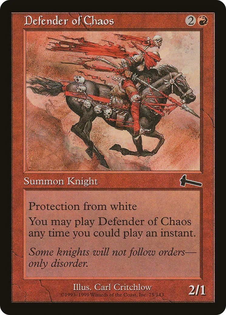 Defender of Chaos — Urza's Legacy — Magic: The Gathering