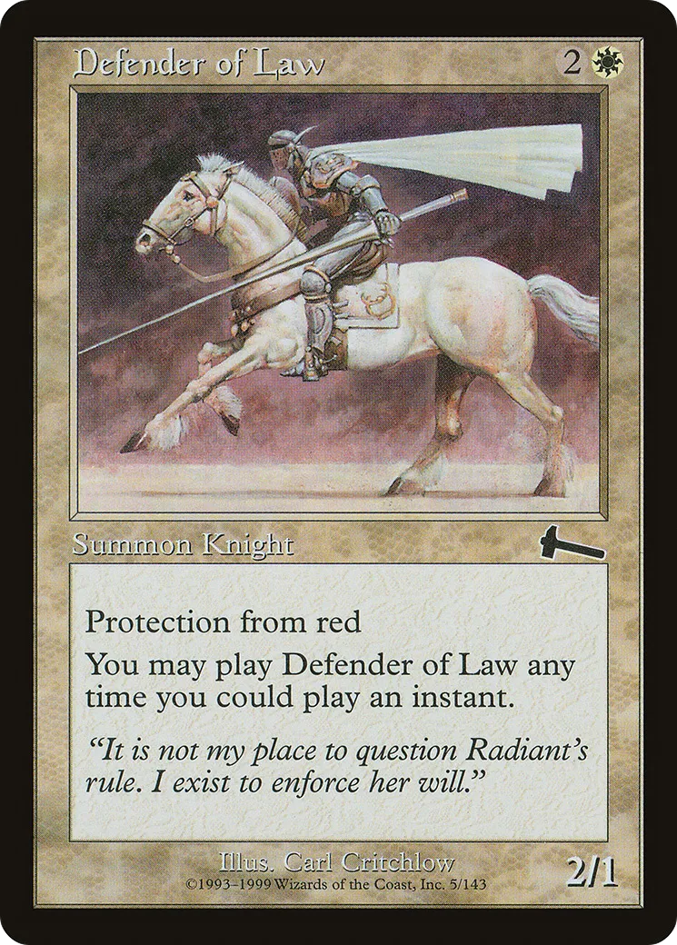 Defender of Law — Urza's Legacy — Magic: The Gathering