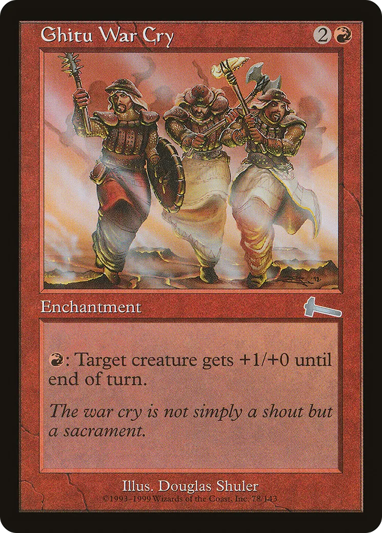 Ghitu War Cry — Urza's Legacy — Magic: The Gathering