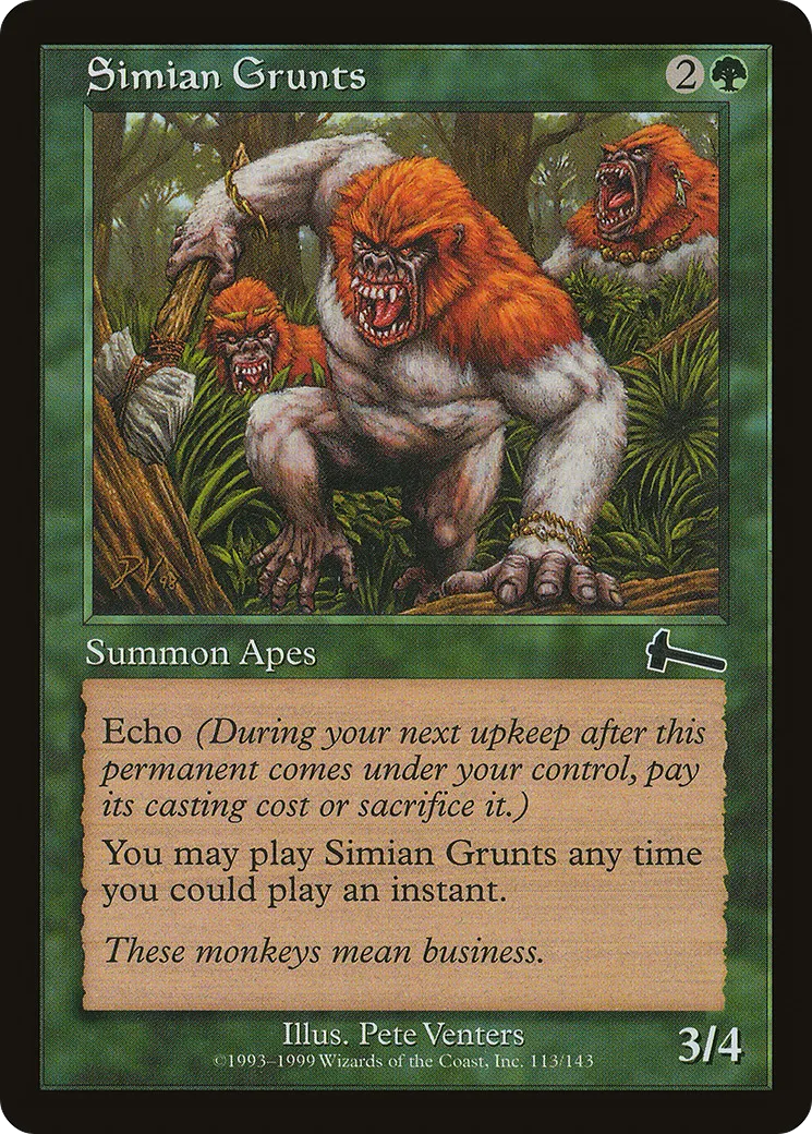 Grognards simiesques — Urza's Legacy — Magic: The Gathering