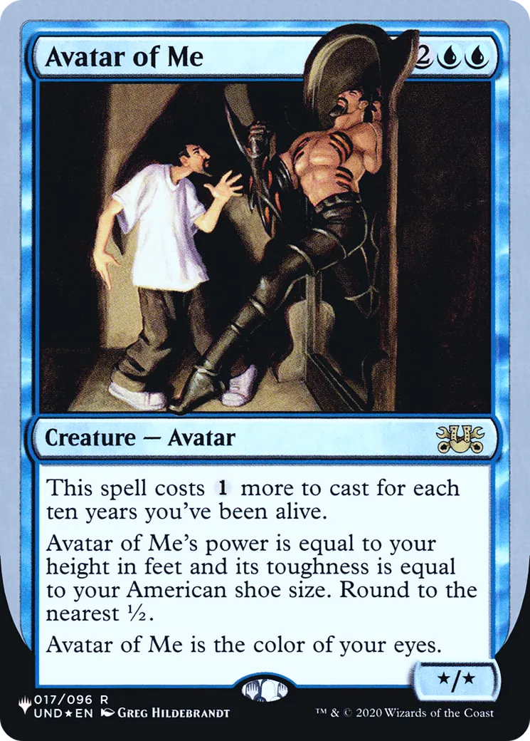 Avatar of Me — The List (Unfinity Foil Edition) — Magic: The Gathering