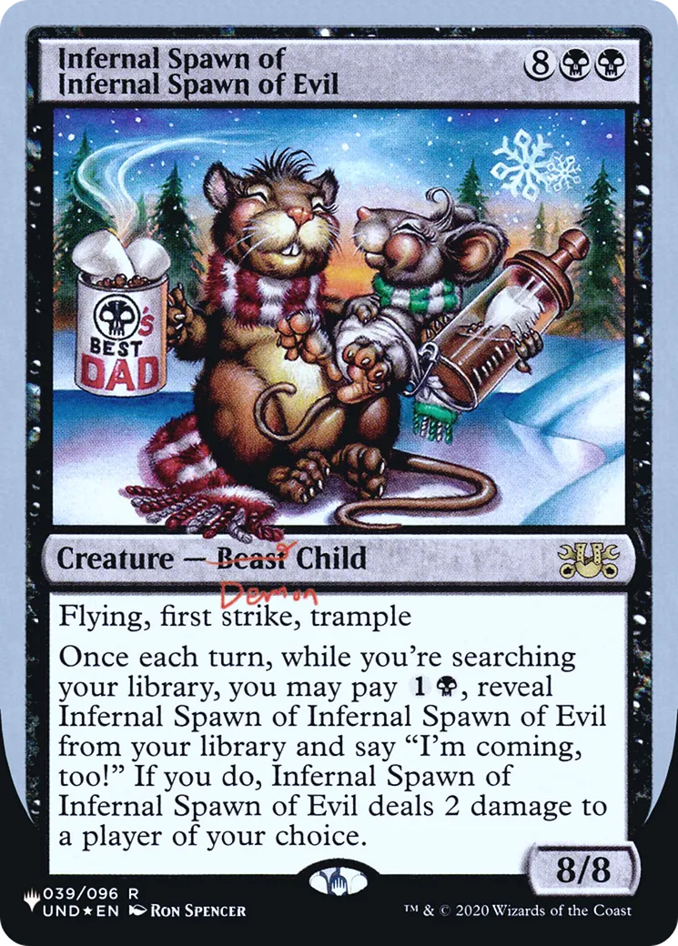 Infernal Spawn of Infernal Spawn of Evil — The List (Unfinity Foil Edition) — Magic: The Gathering