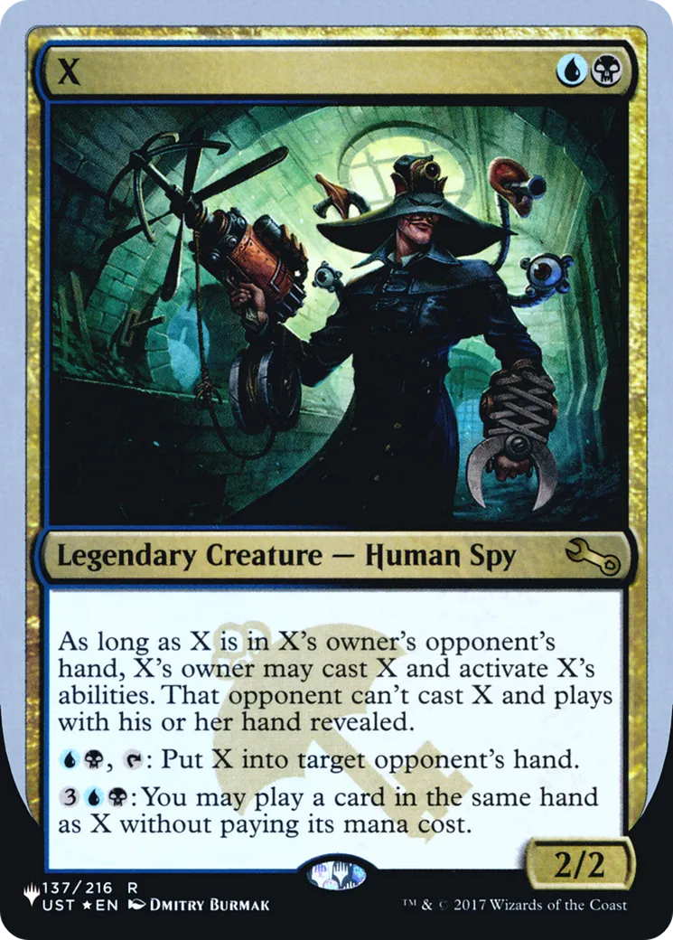 X — The List (Unfinity Foil Edition) — Magic: The Gathering
