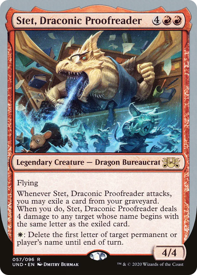 Stet, Draconic Proofreader — Unsanctioned — Magic: The Gathering