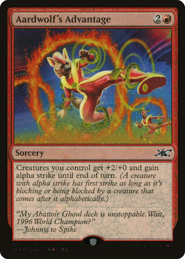 Aardwolf's Advantage — Unfinity — Magic: The Gathering