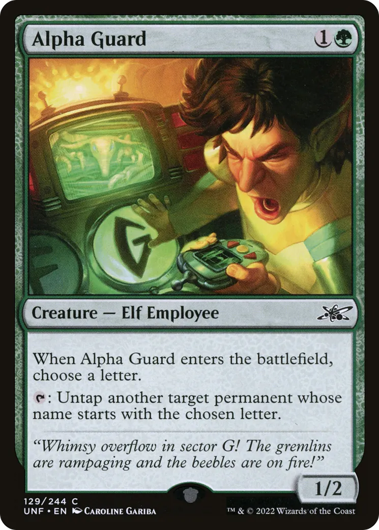Alpha Guard — Unfinity — Magic: The Gathering
