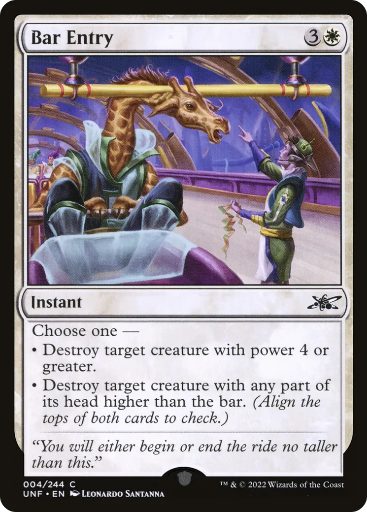 Bar Entry — Unfinity — Magic: The Gathering