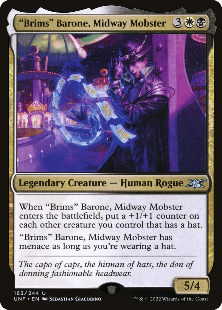 "Brims" Barone, Midway Mobster — Unfinity — Magic: The Gathering