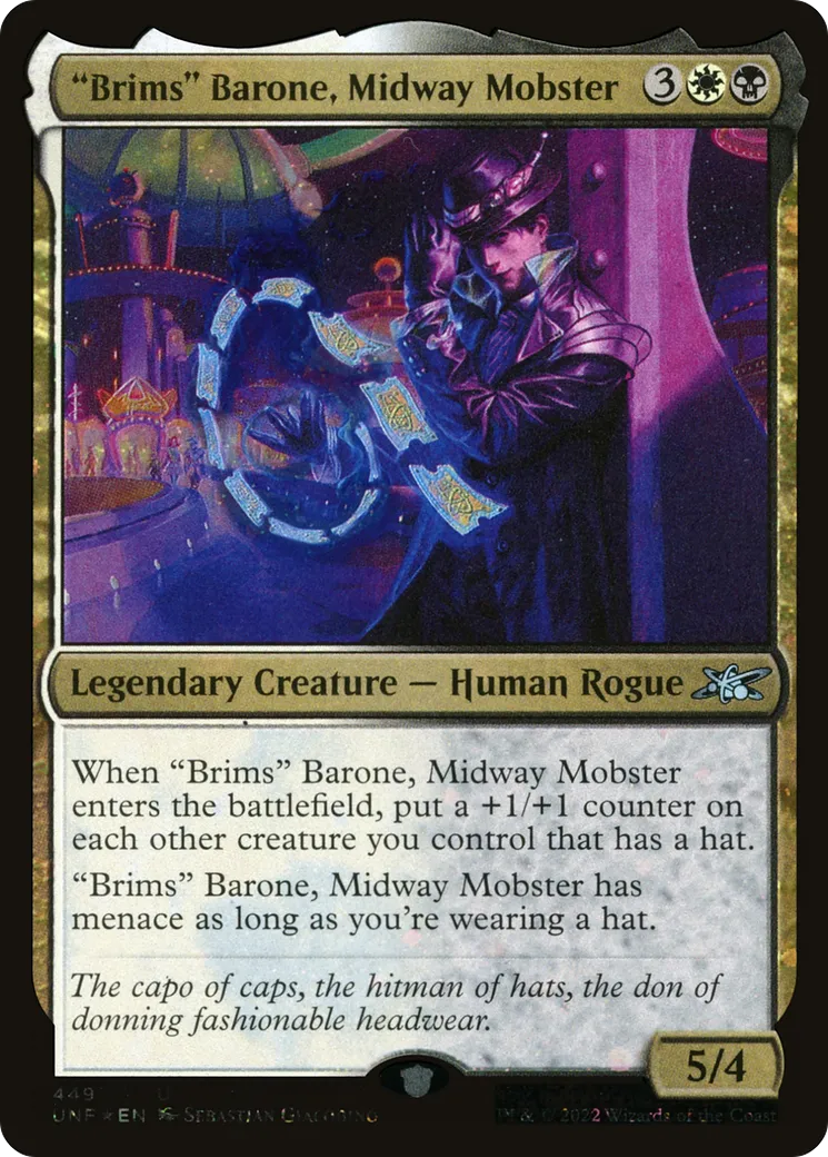"Brims" Barone, Midway Mobster — Unfinity — Magic: The Gathering
