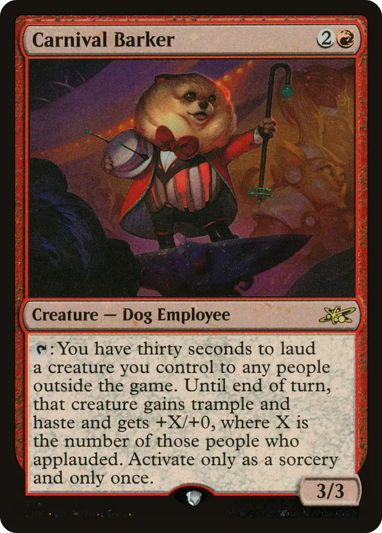 Carnival Barker — Unfinity — Magic: The Gathering