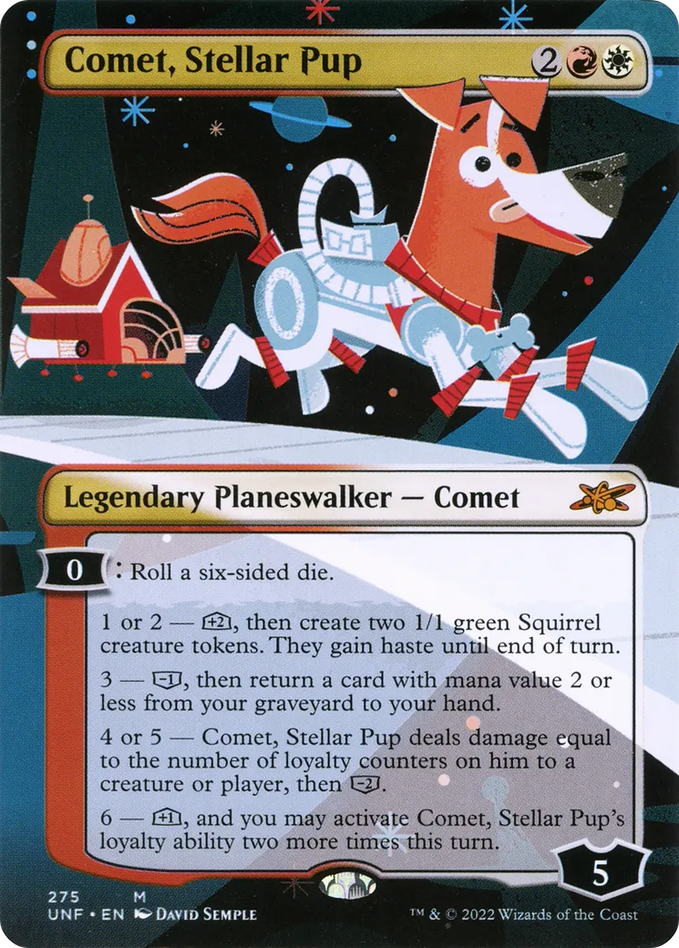 Comet, Stellar Pup — Unfinity — Magic: The Gathering