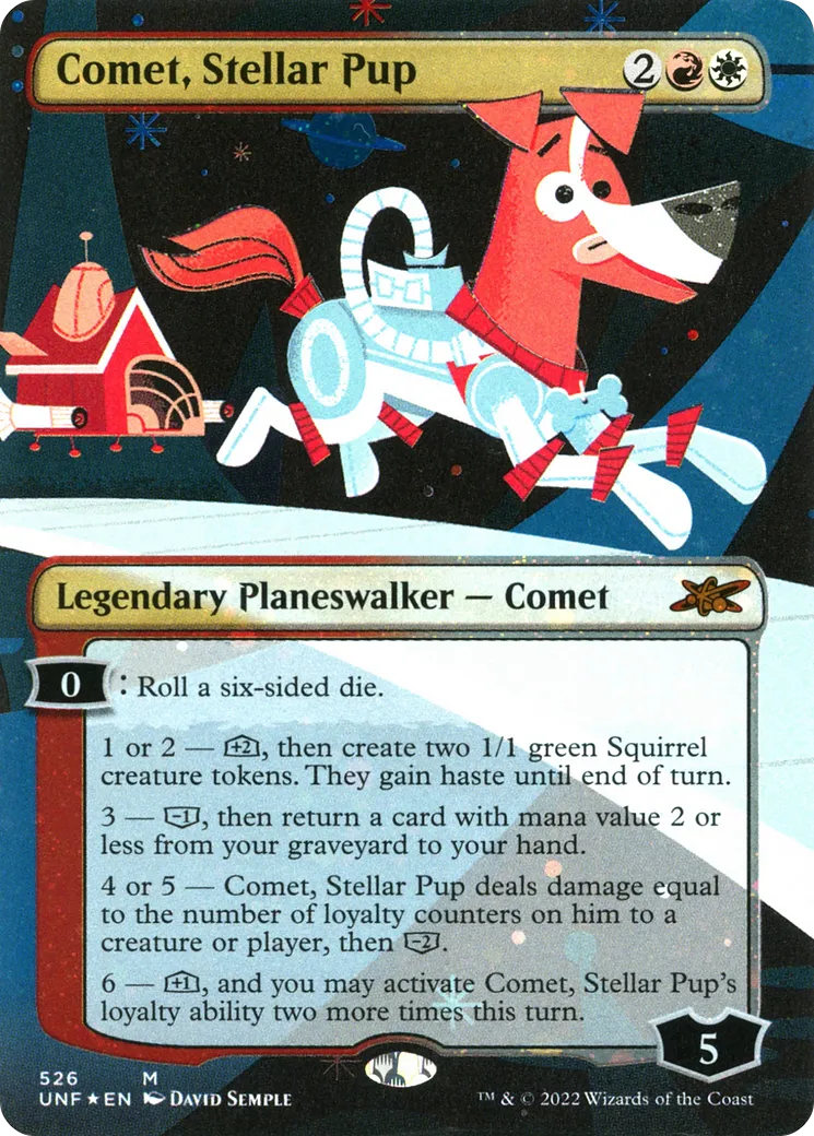 Comet, Stellar Pup — Unfinity — Magic: The Gathering