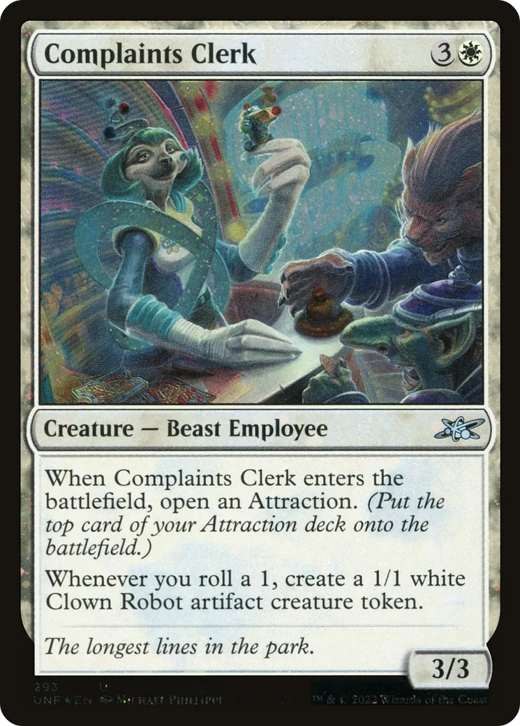 Complaints Clerk — Unfinity — Magic: The Gathering