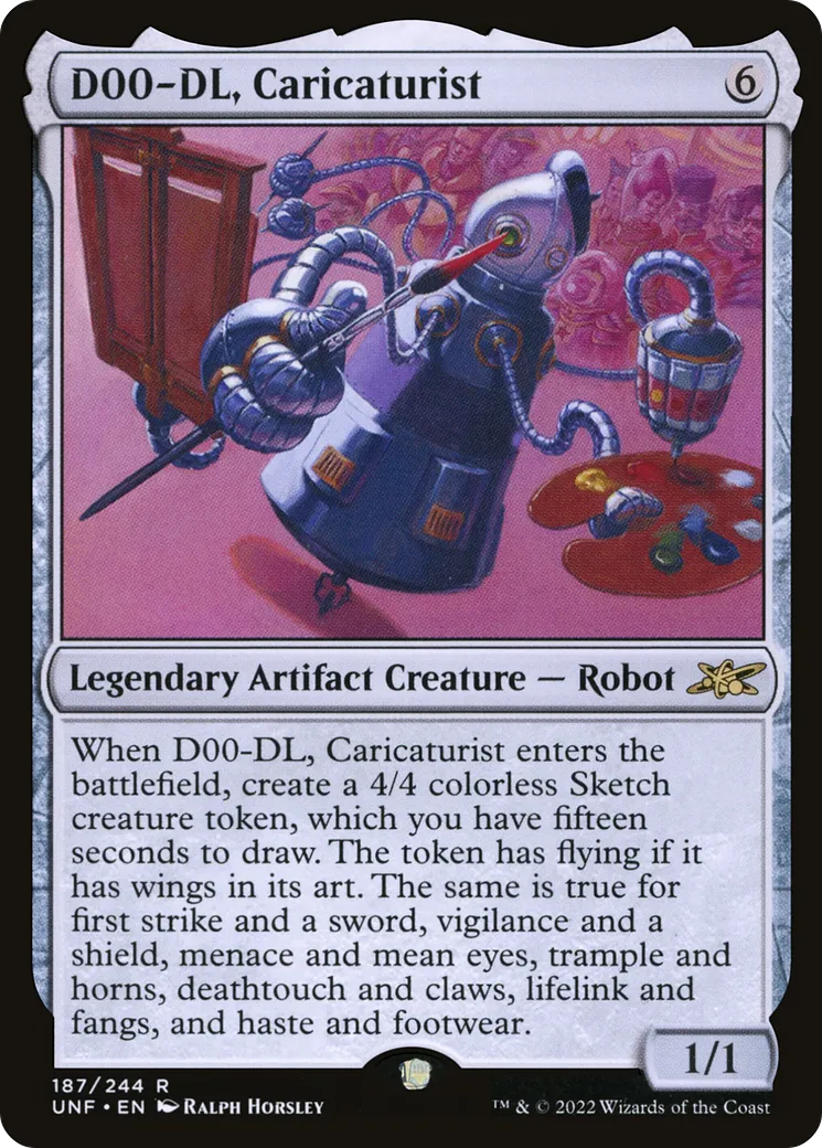 D00-DL, Caricaturist — Unfinity — Magic: The Gathering