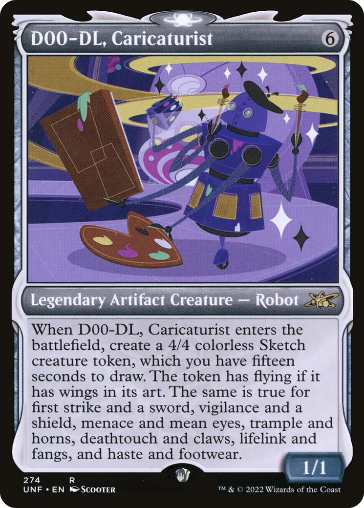 D00-DL, Caricaturist — Unfinity — Magic: The Gathering