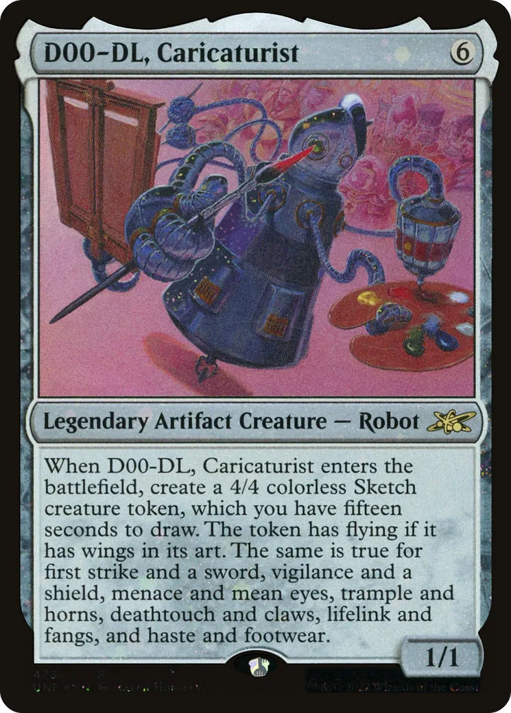 D00-DL, Caricaturist — Unfinity — Magic: The Gathering