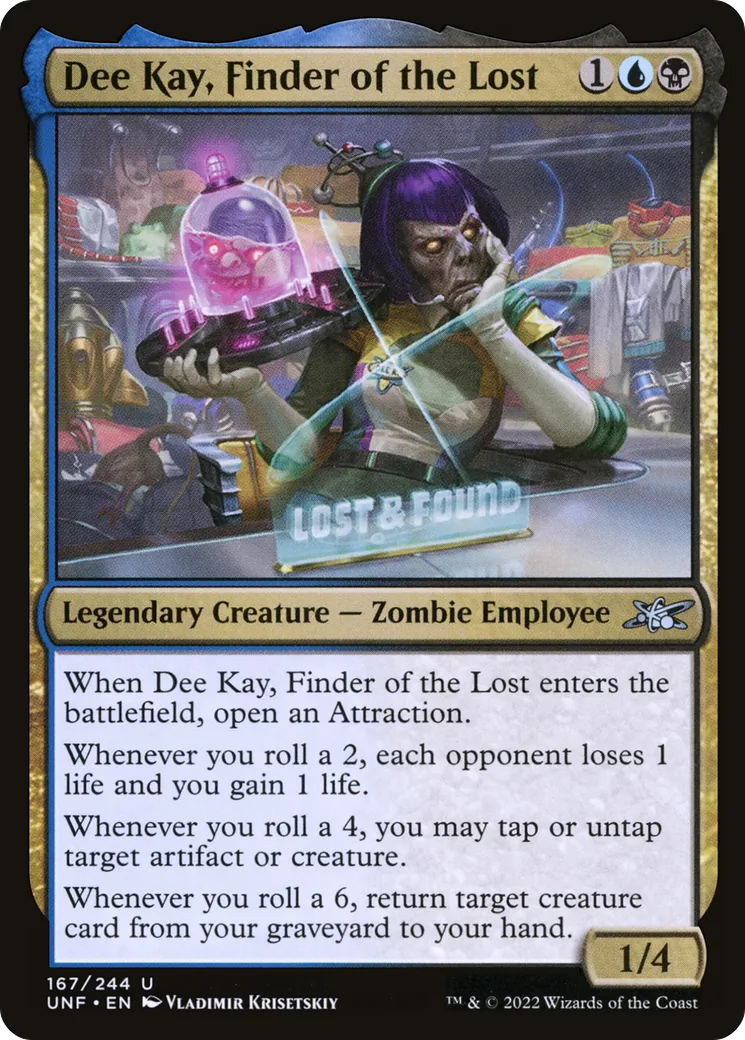 Dee Kay, Finder of the Lost — Unfinity — Magic: The Gathering
