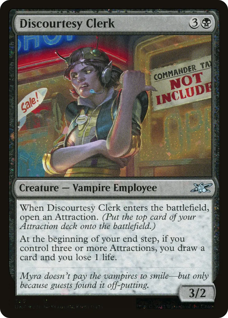 Discourtesy Clerk — Unfinity — Magic: The Gathering
