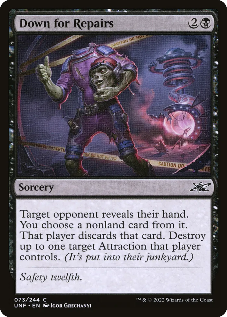 Down for Repairs — Unfinity — Magic: The Gathering