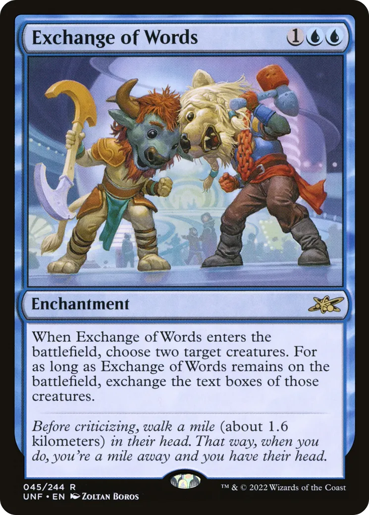 Exchange of Words — Unfinity — Magic: The Gathering