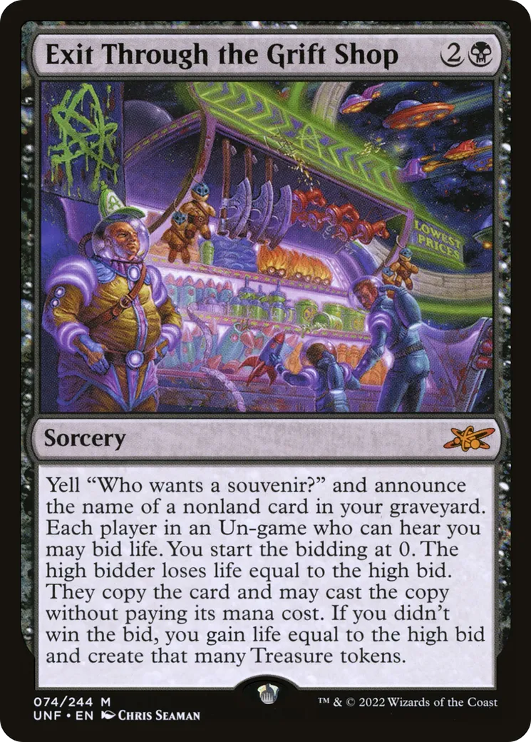 Exit Through the Grift Shop — Unfinity — Magic: The Gathering