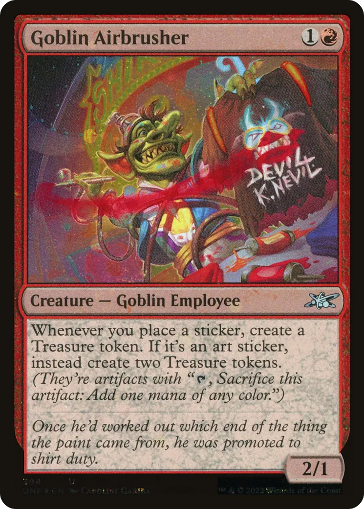 Goblin Airbrusher — Unfinity — Magic: The Gathering