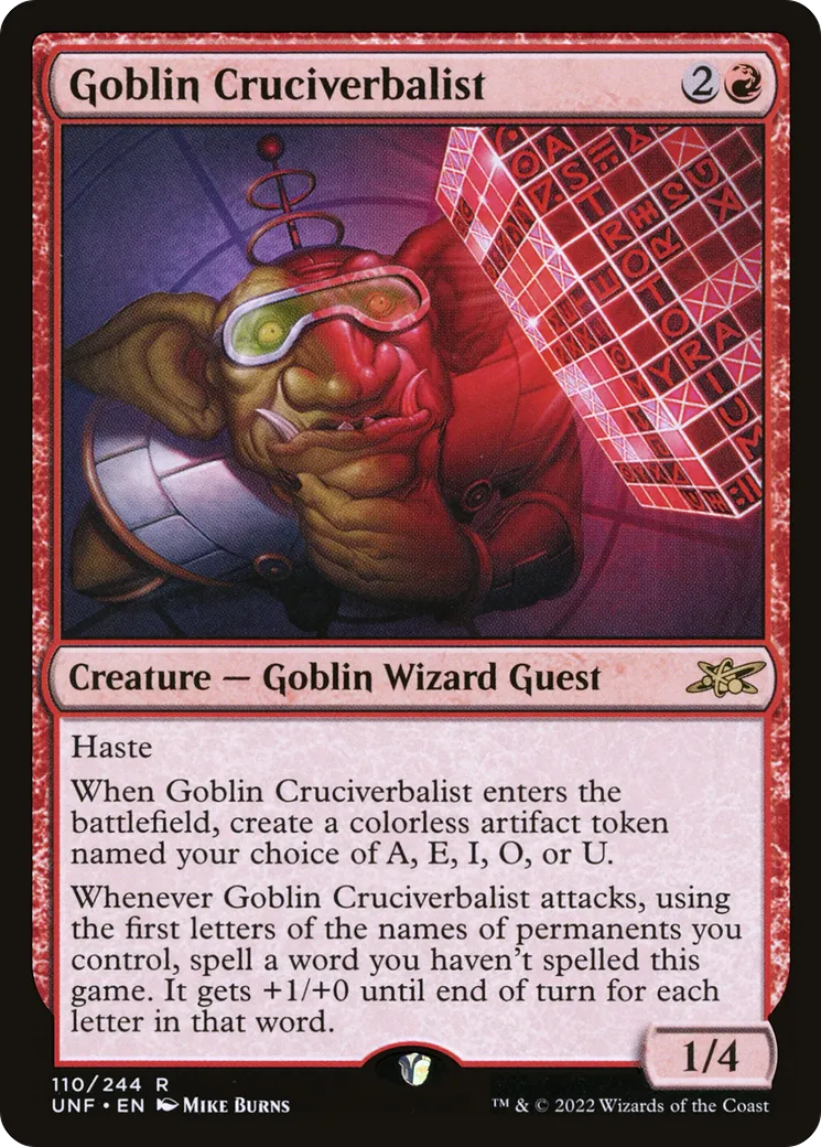 Goblin Cruciverbalist — Unfinity — Magic: The Gathering