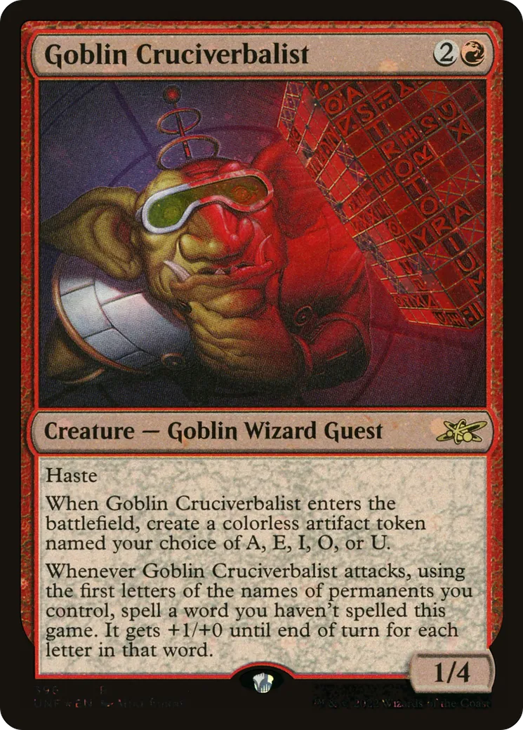 Goblin Cruciverbalist — Unfinity — Magic: The Gathering