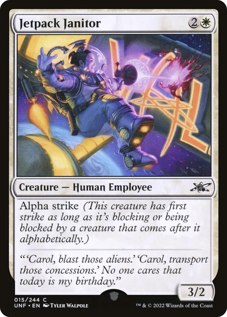 Jetpack Janitor — Unfinity — Magic: The Gathering