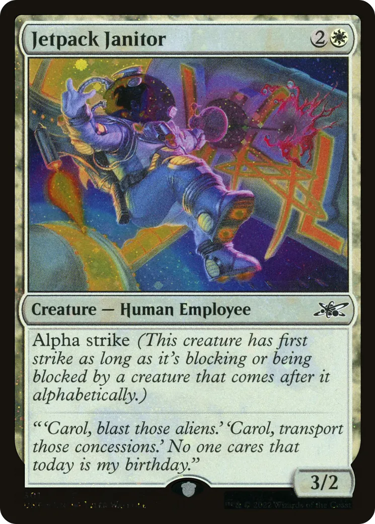 Jetpack Janitor — Unfinity — Magic: The Gathering