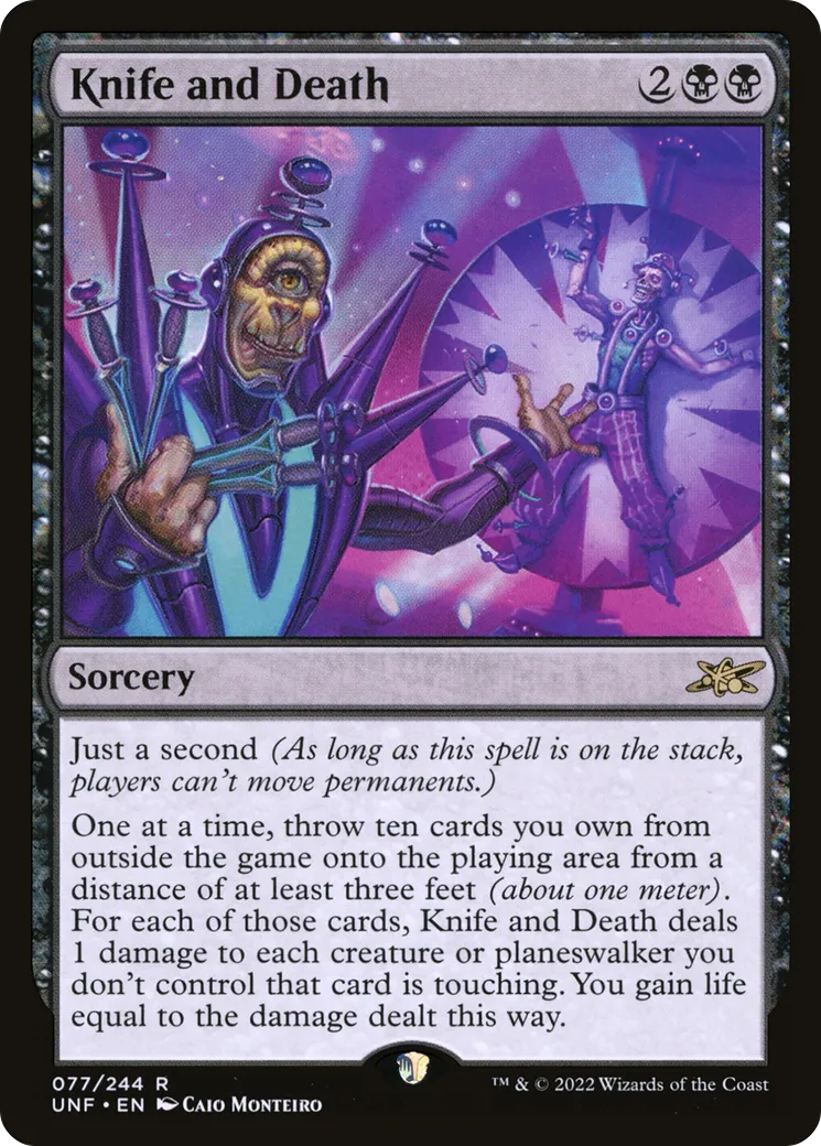 Knife and Death — Unfinity — Magic: The Gathering