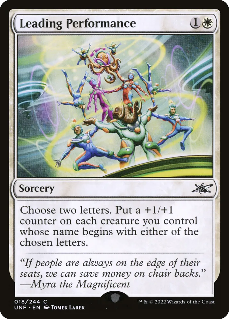 Leading Performance — Unfinity — Magic: The Gathering