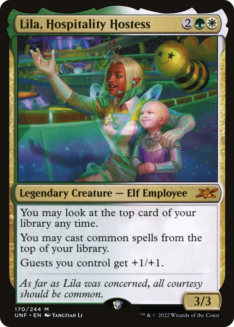 Lila, Hospitality Hostess — Unfinity — Magic: The Gathering