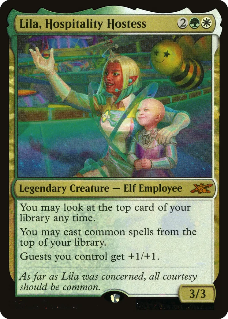 Lila, Hospitality Hostess — Unfinity — Magic: The Gathering