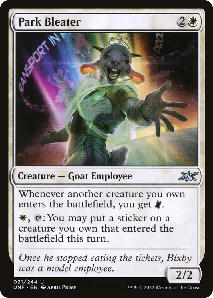 Park Bleater — Unfinity — Magic: The Gathering