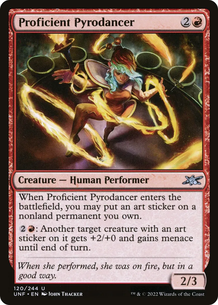 Proficient Pyrodancer — Unfinity — Magic: The Gathering