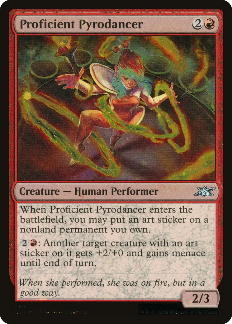 Proficient Pyrodancer — Unfinity — Magic: The Gathering