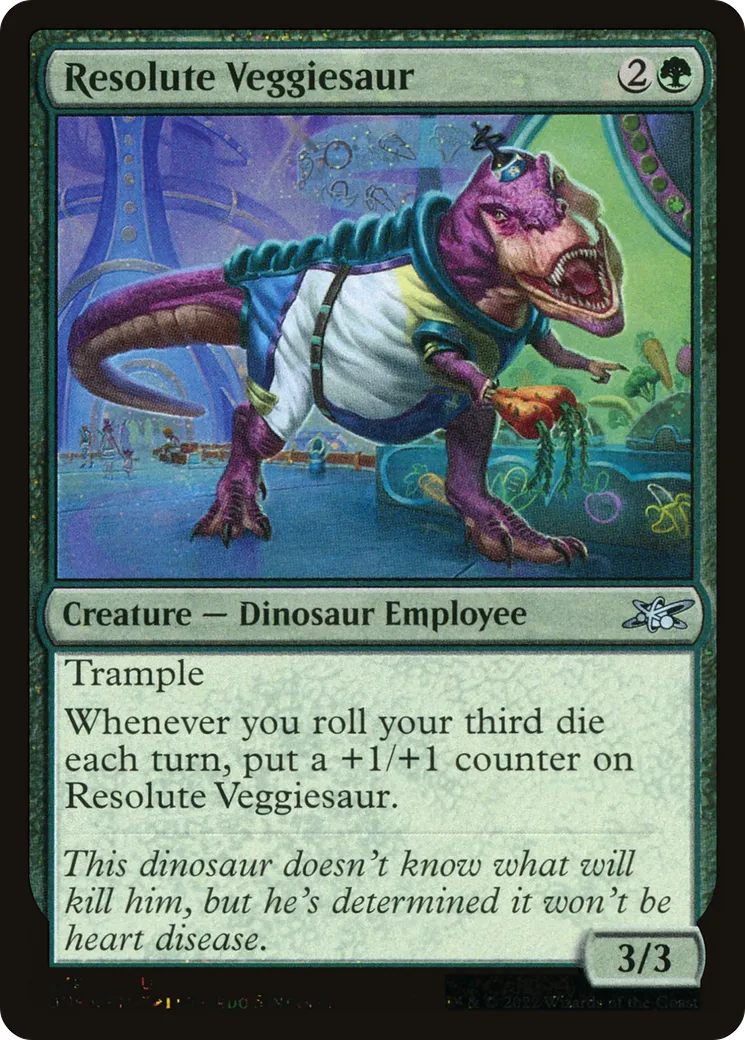 Resolute Veggiesaur — Unfinity — Magic: The Gathering