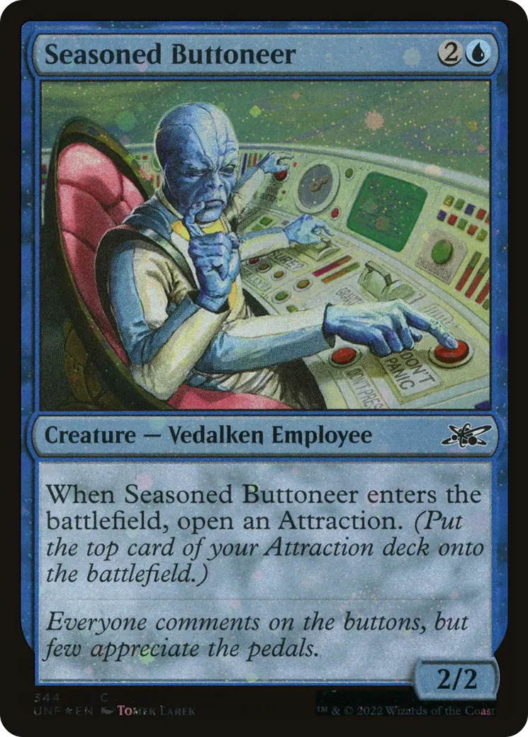 Seasoned Buttoneer — Unfinity — Magic: The Gathering