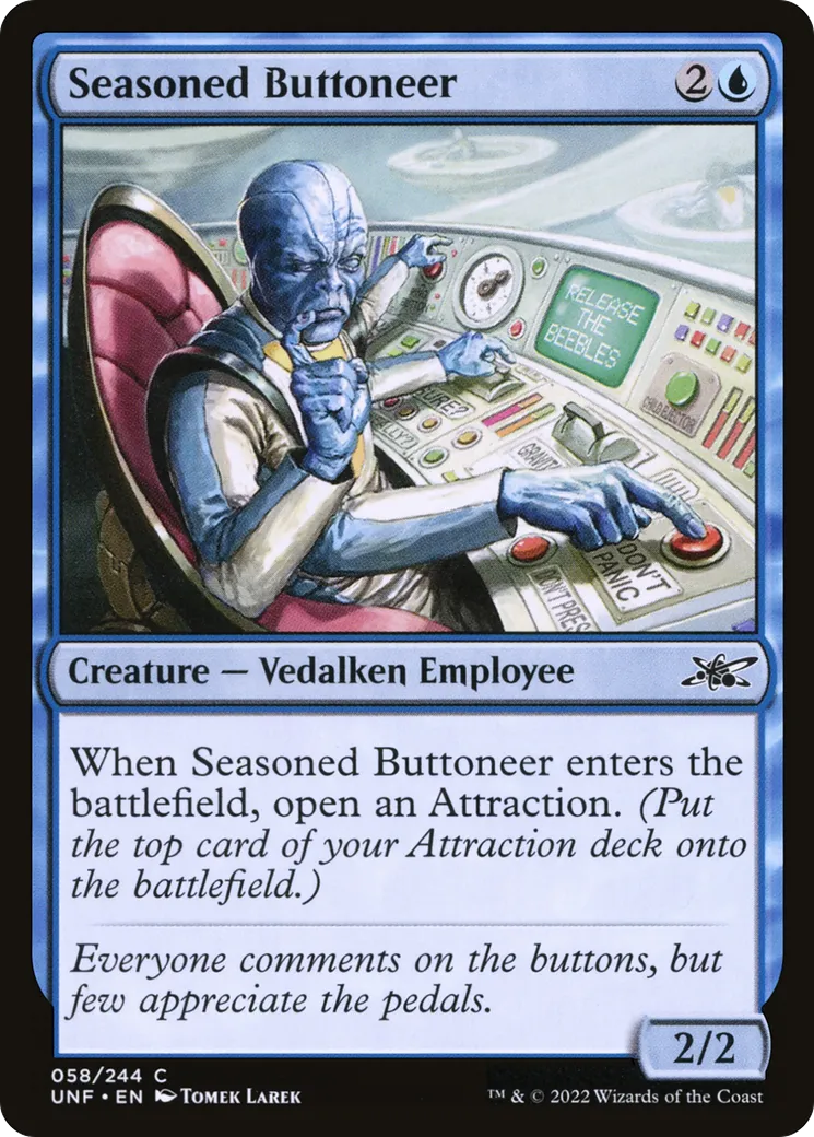 Seasoned Buttoneer — Unfinity — Magic: The Gathering
