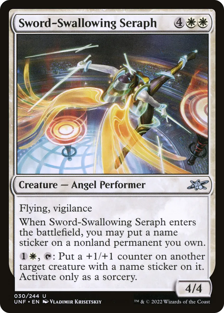Sword-Swallowing Seraph — Unfinity — Magic: The Gathering