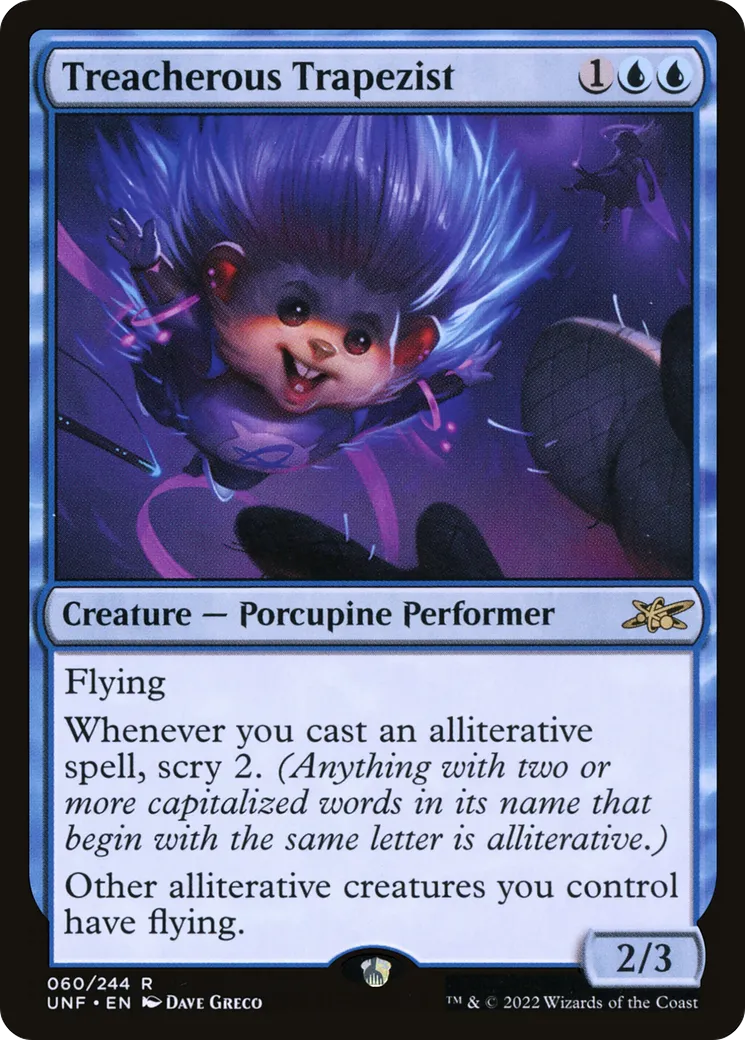 Treacherous Trapezist — Unfinity — Magic: The Gathering