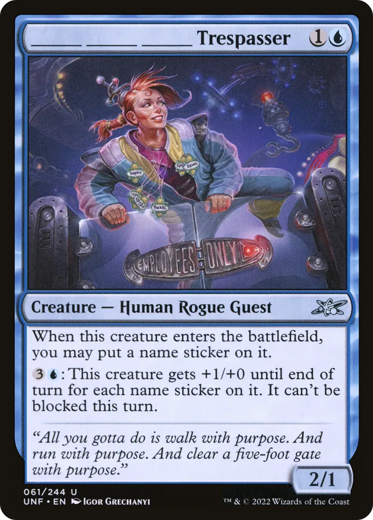 _____ _____ _____ Trespasser — Unfinity — Magic: The Gathering