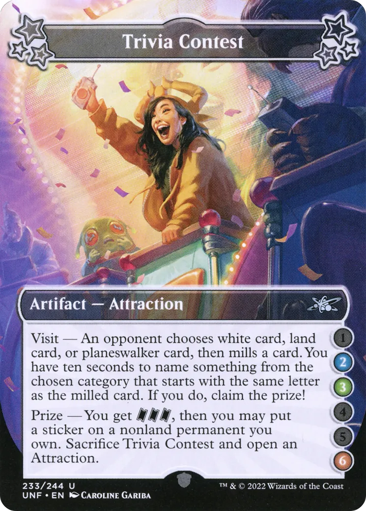 Trivia Contest — Unfinity — Magic: The Gathering
