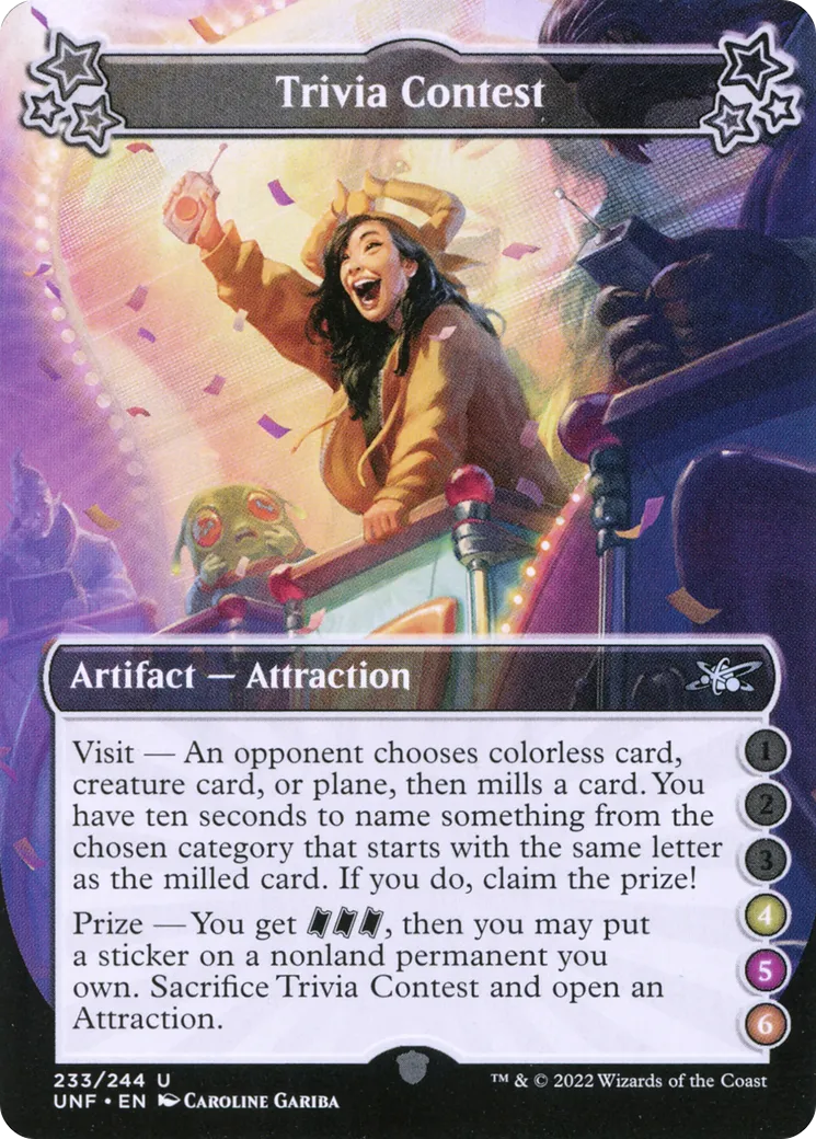 Trivia Contest — Unfinity — Magic: The Gathering