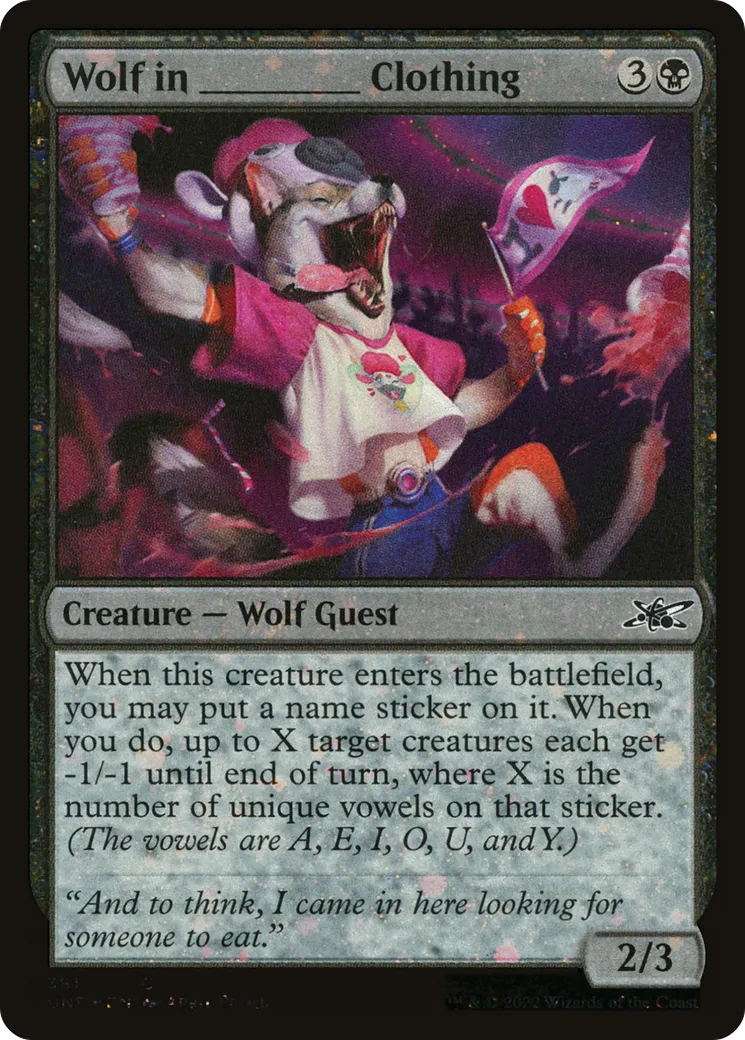 Wolf in _____ Clothing — Unfinity — Magic: The Gathering