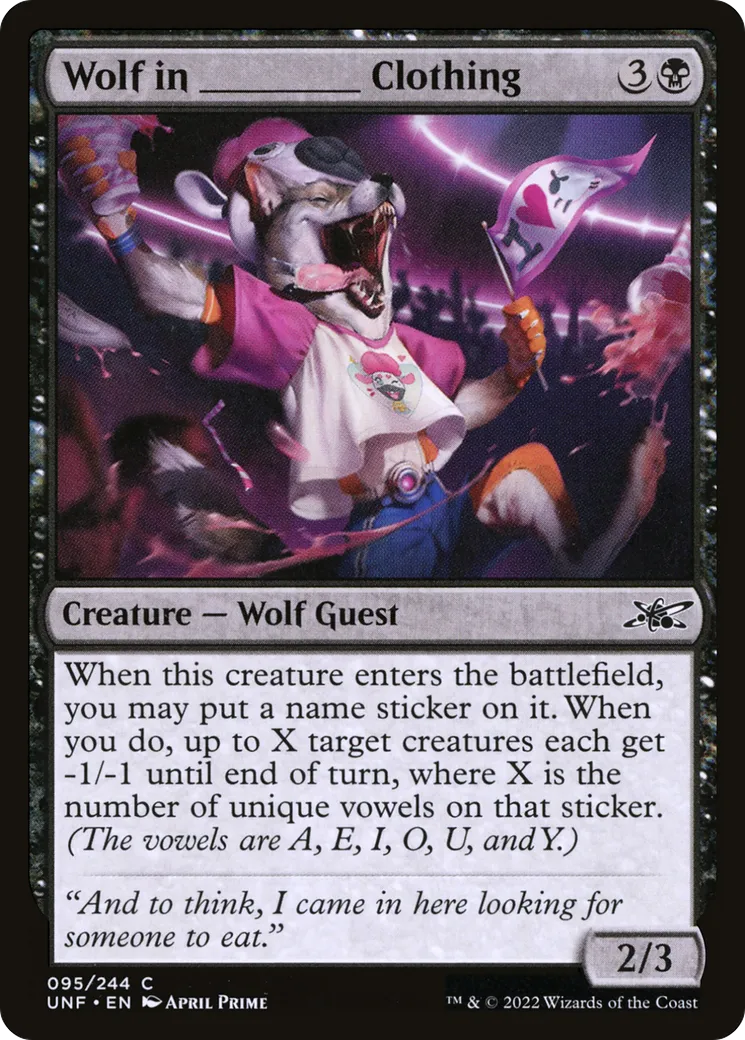 Wolf in _____ Clothing — Unfinity — Magic: The Gathering