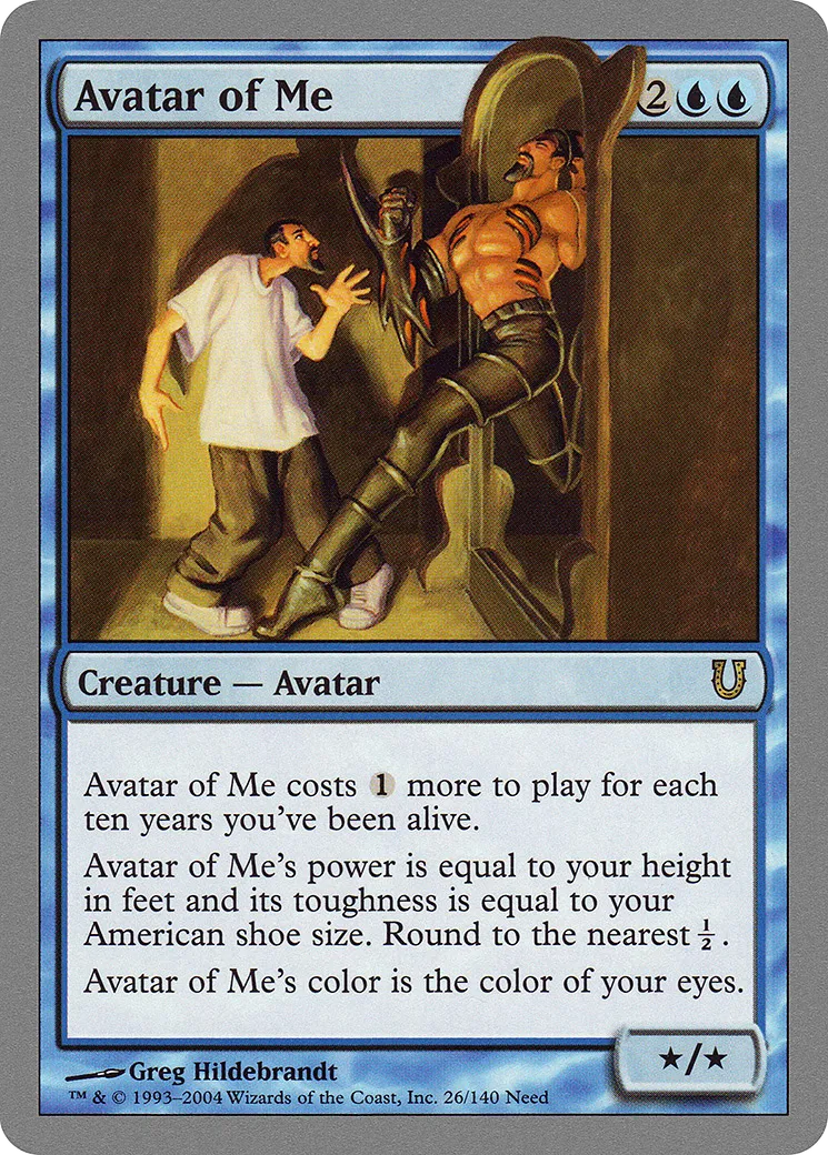 Avatar of Me — Unhinged — Magic: The Gathering