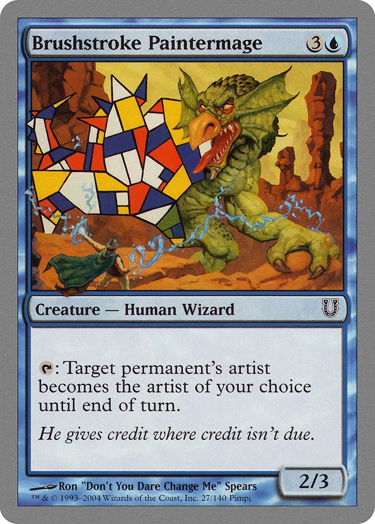 Brushstroke Paintermage — Unhinged — Magic: The Gathering