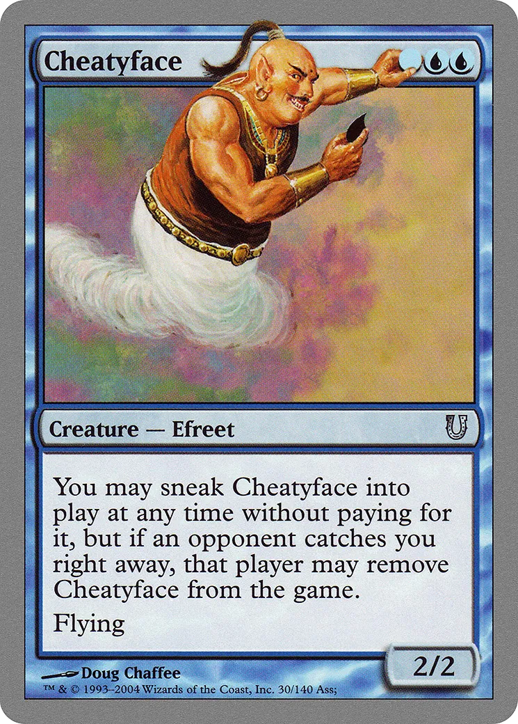 Cheatyface from Unhinged - Magic: The Gathering